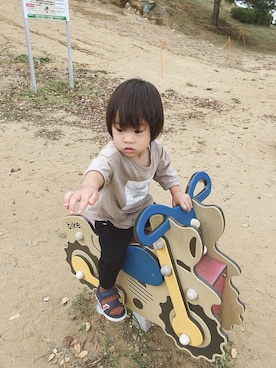 ぺこ米さん（キッズ・90cm）の秋コーディネート