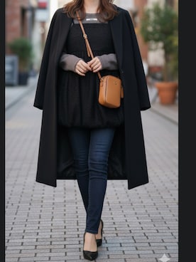 「one after another NICE CLAUP（ワンアフターアナザーナイスクラップ）のアイテム」を使った、まるまるさん（レディース・150cm）の冬コーディネート