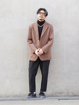 明賀健太さん（メンズ・178cm）の冬コーディネート