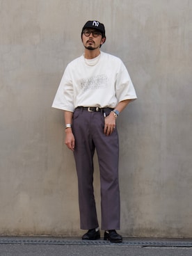 明賀健太さん(メンズ・178cm)の夏コーディネート