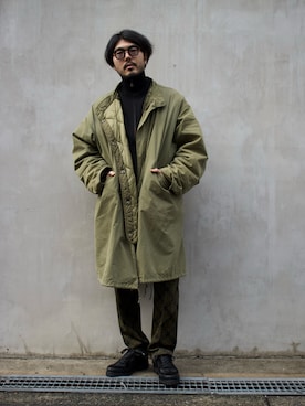 「M65」｜明賀健太さん（メンズ・178cm）の冬コーディネート