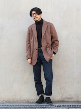 明賀健太さん(メンズ・178cm)の冬コーディネート