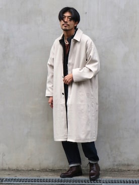 明賀健太さん(メンズ・178cm)の秋コーディネート