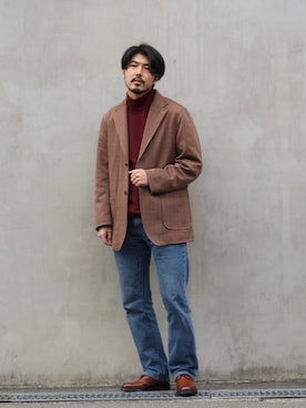 明賀健太さん（メンズ・178cm）の冬コーディネート