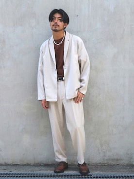 明賀健太さん(メンズ・178cm)の秋コーディネート