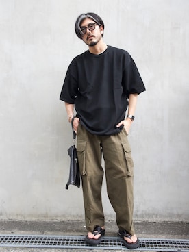 明賀健太さん(メンズ・178cm)の夏コーディネート