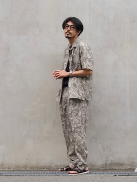 明賀健太さん(メンズ・178cm)の夏コーディネート