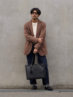 明賀健太さん(メンズ・178cm)の秋コーディネート