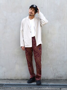 明賀健太さん(メンズ・178cm)の秋コーディネート