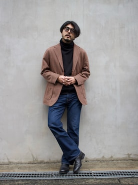 明賀健太さん（メンズ・178cm）の冬コーディネート