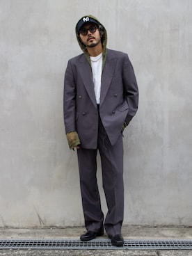「成人式」｜明賀健太さん（メンズ・178cm）の秋コーディネート