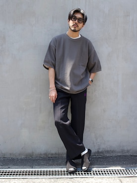 明賀健太さん(メンズ・178cm)の春コーディネート