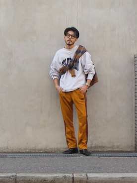 明賀健太さん（メンズ・178cm）の秋コーディネート