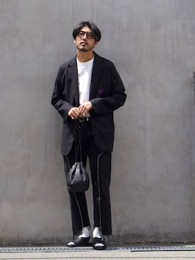 明賀健太さん(メンズ・178cm)の夏コーディネート