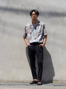 明賀健太さん（メンズ・178cm）の夏コーディネート