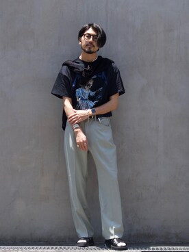 明賀健太さん（メンズ・178cm）の夏コーディネート
