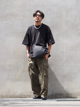 明賀健太さん(メンズ・178cm)の夏コーディネート