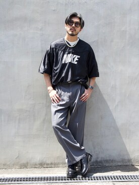明賀健太さん(メンズ・178cm)の春コーディネート
