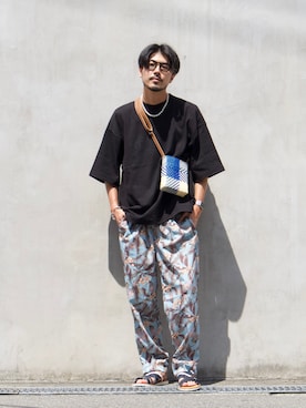 明賀健太さん(メンズ・178cm)の夏コーディネート