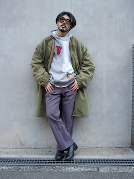 明賀健太さん（メンズ・178cm）の冬コーディネート