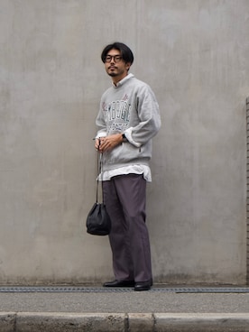 明賀健太さん(メンズ・178cm)の秋コーディネート