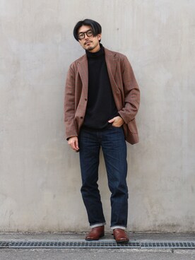 明賀健太さん（メンズ・178cm）の冬コーディネート