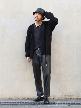 明賀健太さん(メンズ・178cm)の冬コーディネート