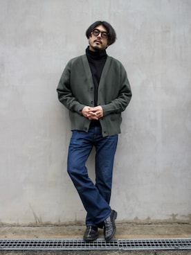 明賀健太さん(メンズ・178cm)の冬コーディネート