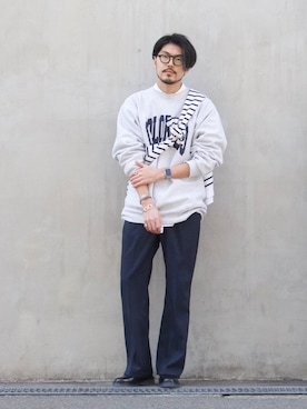 明賀健太さん（メンズ・178cm）の冬コーディネート