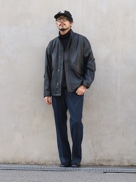 明賀健太さん（メンズ・178cm）の冬コーディネート