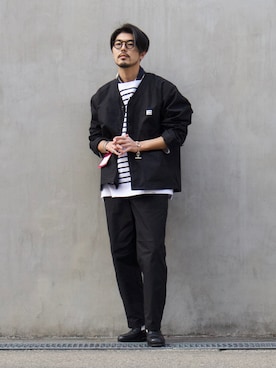 明賀健太さん(メンズ・178cm)の春コーディネート