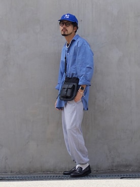 「GEAR3（ギアスリー）のアイテム」を使った、明賀健太さん（メンズ・178cm）の春コーディネート