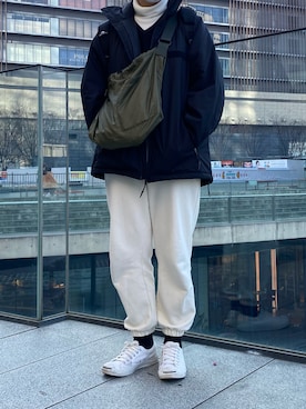 「アイテム（ミリタリージャケット）」を使った、icaさん（レディース・162cm・20代）の冬コーディネート