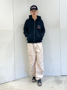 「XLARGE原宿」｜武田陽彩さん（メンズ・173cm）の冬コーディネート