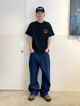 「XLARGE原宿」｜武田陽彩さん（メンズ・173cm）の冬コーディネート