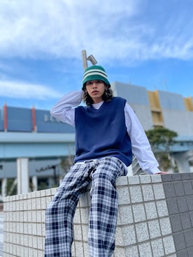 武田陽彩さん（メンズ・173cm）の夏コーディネート