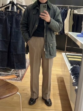 「Barbour（バブアー）のアイテム」を使った、たらおさん（メンズ・171cm）の夏コーディネート