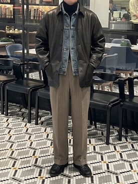 「VINTAGE（ヴィンテージ）のアイテム（デニムジャケット、ブルー系）」を使った、たらおさん（メンズ・171cm）の夏コーディネート