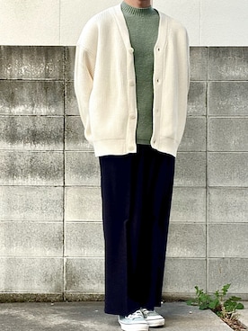 「classicalelf（クラシカルエルフ）のアイテム（スラックス）」を使った、シータケさん（メンズ・165cm）の秋コーディネート