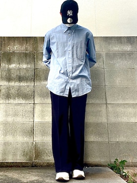 「classicalelf（クラシカルエルフ）のアイテム（スラックス）」を使った、シータケさん（メンズ・165cm）の秋コーディネート
