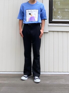 「Adoon plain（アドーンプレーン）のアイテム（パンツ）」を使った、Kemiさん（メンズ・162cm・20代）の夏コーディネート