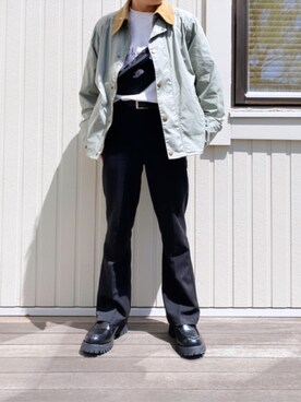 「Adoon plain（アドーンプレーン）のアイテム（パンツ）」を使った、Kemiさん（メンズ・162cm・20代）の夏コーディネート