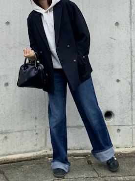 「アイテム（アームカバー）」を使った、nachi*さん（レディース・175cm）の秋コーディネート