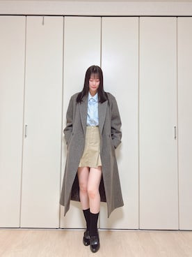 「H&M（エイチ・アンド・エム）のアイテム（シャツ/ブラウス）」を使った、a n y uさん（レディース・162cm）の冬コーディネート