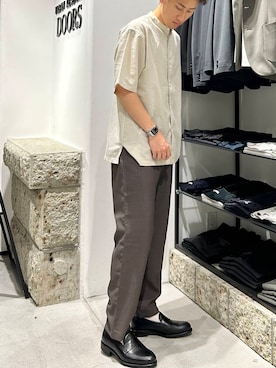 「リラックス」｜岩村健世さん（メンズ・172cm）の夏コーディネート