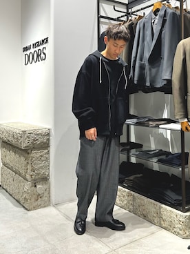 「季節の変わり目羽織コーデ」｜岩村健世さん（メンズ・172cm）の秋コーディネート