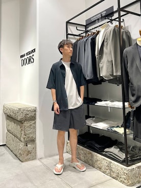 「OOFOS（ウーフォス）のアイテム」を使った、Kenseiさん（メンズ・172cm）の夏コーディネート