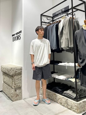 「OOFOS（ウーフォス）のアイテム」を使った、Kenseiさん（メンズ・172cm）の夏コーディネート