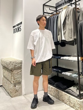 「アイテム（レッグウェア、グレー系）」を使った、Kenseiさん（メンズ・172cm）の夏コーディネート