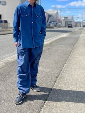 「melple（メイプル）のアイテム」を使った、PEACE TREE さん（メンズ・165cm）の春コーディネート